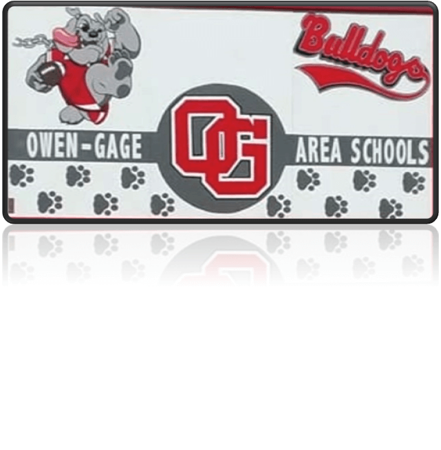 OwenGage Area Schools sign